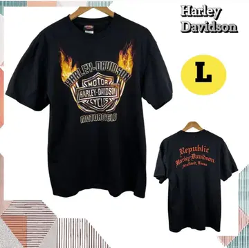 빈티지 할리데이비슨 프레임 쉴드 티셔츠 L 사이즈