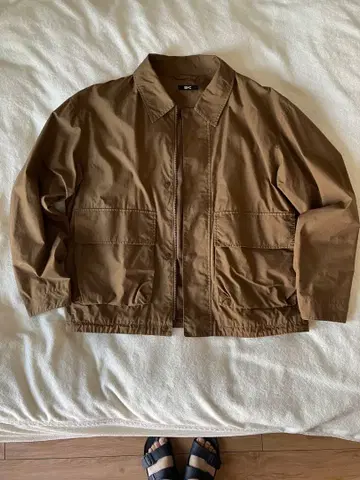 UNIQLO C 코튼 숏 블루종 M 브라운 유니클로 씨