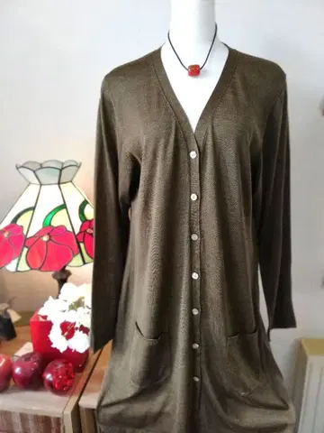 새상품급 파이브폭스 ARTISAN 아티산 실크 롱 가디건 11호