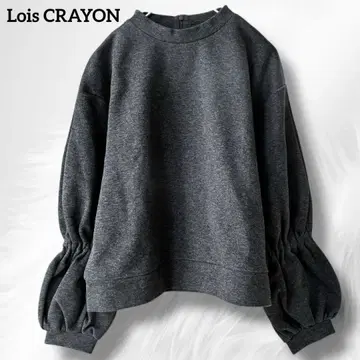 [새상품] Lois CRAYON 소매 디자인 맨투맨 풀오버 그레이