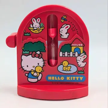 레트로 산리오 헬로키티 모래시계 빨간색