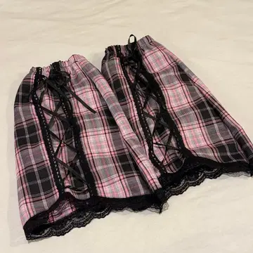 VOLCAN & APHRODITE 체크 레이스업 레그 워머