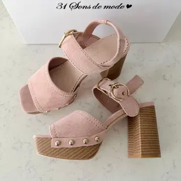 31 Sonsde mode 스웨이드 플랫폼 샌들