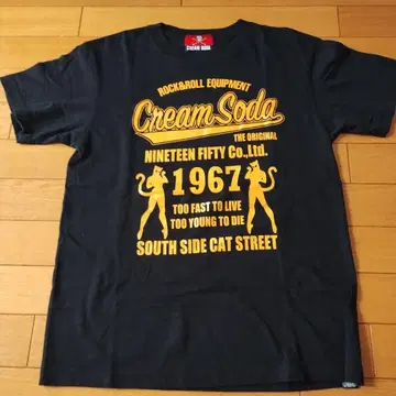 CREAM SODA 블랙 T셔츠 1967