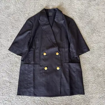 Spick & Span 라이트 드라이 크로스 하프 슬리브 자켓 네이비