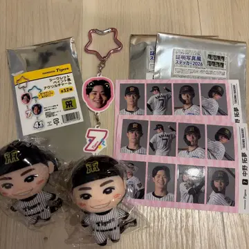 한신 타이거즈 나카노 타쿠무 굿즈 5종 세트