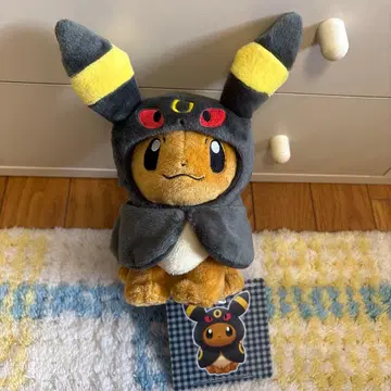 포켓몬 블래키 판초를 입은 이브이 봉제 인형 블래키 이브이