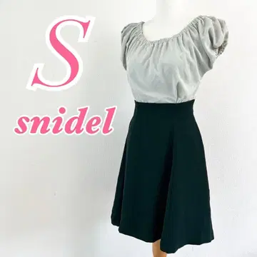 snidel 스나이델 블랙 라이트 그레이 도킹 원피스