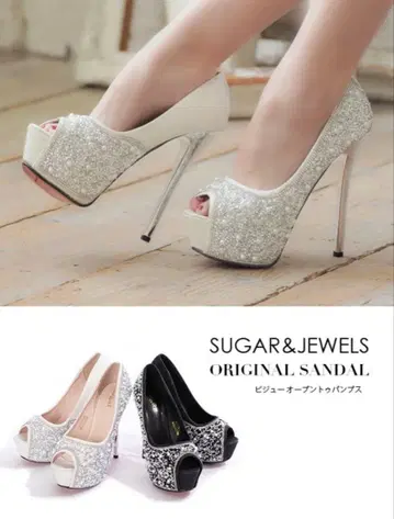 SUGAR&JEWELS 비쥬 오픈토 플랫폼 펌프스