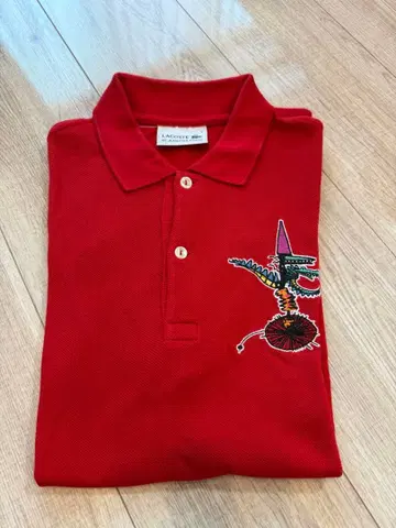 LACOSTE JEAN PAUL GOUDE 콜라보 피케 셔츠 레드