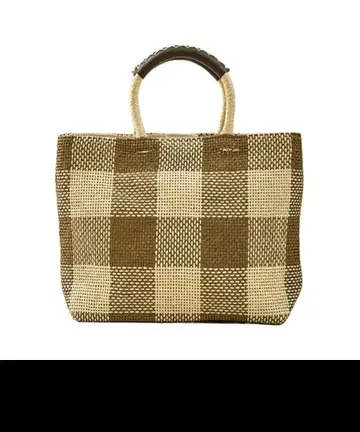 쿠리하라 하루미 페이퍼 토트백 바스켓백 토트백 브라운 체크