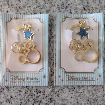 Disney Hotels 미키마우스 모양 키링 2개 세트