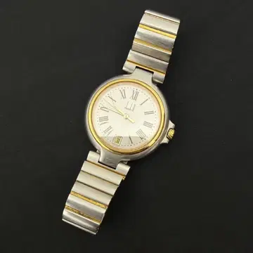 가동품 dunhill 던힐 손목시계 데이트 실버 다이얼