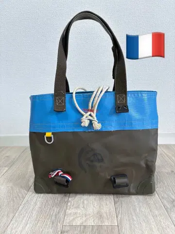 JUNK SHOP 고베 텐트 리메이크 토트백 파랑 프랑스