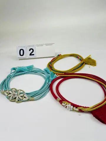 성인식 후리소데 허리띠 세트 3점