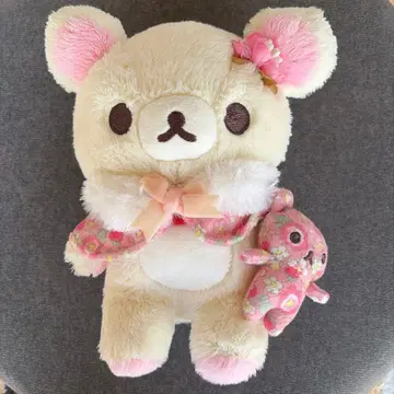 코리락쿠마 스트로베리 플라워 봉제 인형 레어