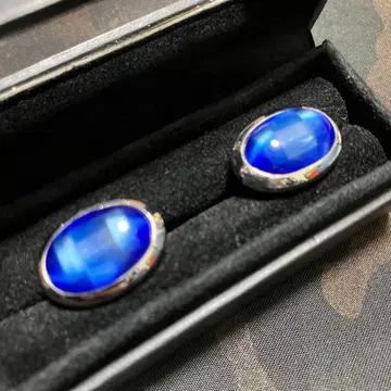 TATEOSSIAN 파랑 타원형 커프 링크스
