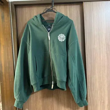 릴랙스 핏 GAP 로고 지퍼 후드티