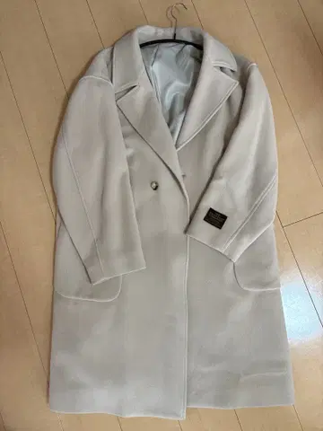 베이지 더플 코트 울 혼방