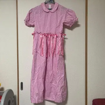 CANDY STRIPPER 원피스 깅엄 체크 핑크