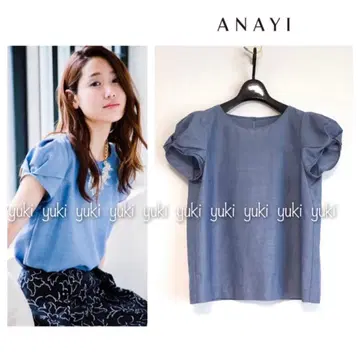 ANAYI 퍼프 슬리브 반팔 블라우스