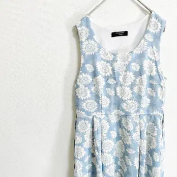 A183 HUDSON honey 무릎 기장 원피스 L 해바라기 올 패턴