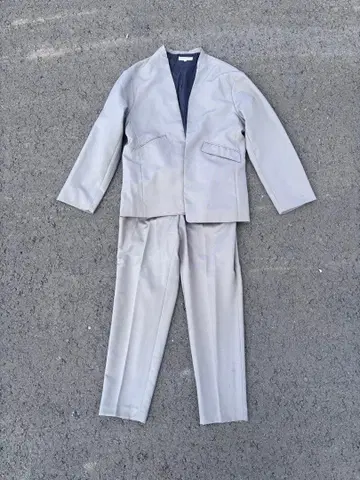 라이트 그레이 비즈니스 정장 팬츠 수트 셋업