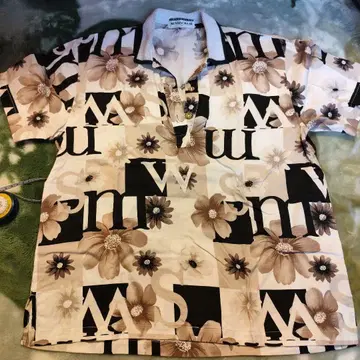 Munsingwear 플라워 프린트 피케 셔츠 M