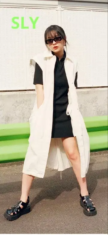 SLY 밀리터리 롱 베스트