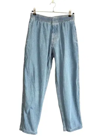 BEAMS HEART 벌룬 데님 이지 팬츠 라이트 인디고