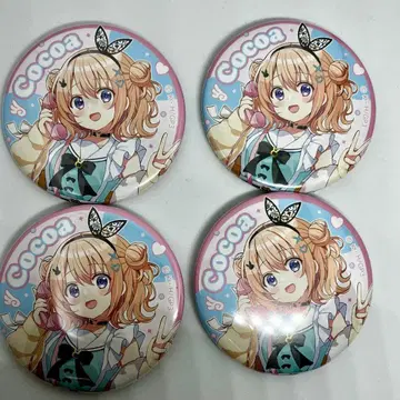 주문토끼 코코아 캔뱃지 4개 세트