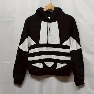 아디다스 후드티 블랙 빅 로고 트레포일 L2545