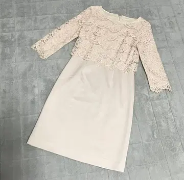 ANAYI 레이스 원피스 포멀 세레모니 긴팔 아이보리