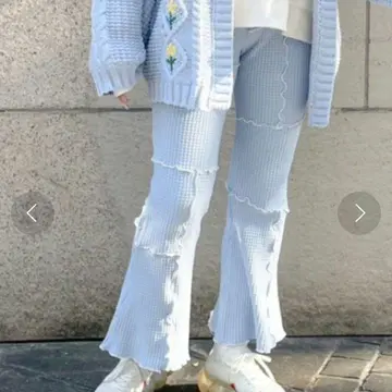 Candy Stripper WAFFLE FLARE 서멀 팬츠 블루