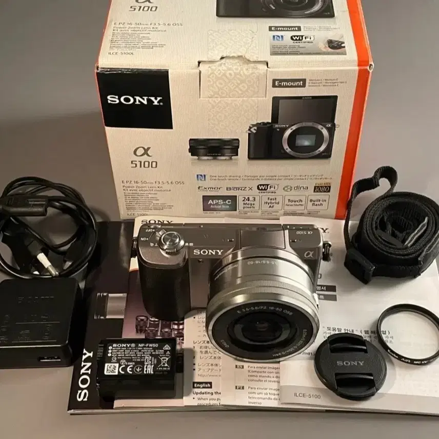 소니 A5100 미러리스 카메라 16-50mm 렌즈킷 민트급