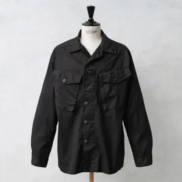 영국군 TROPICAL COMBAT 자켓 DEEP BLACK 염색
