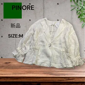 e1762 PINORE 린넨 100% 자켓 M 새상품