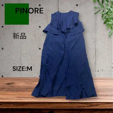 #1763 PINORE 네이비 롱베스트 새상품 M사이즈