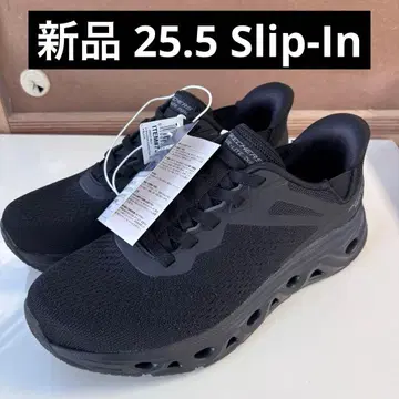 [택 포함 새상품] SKECHERS 슬립온 블랙 25.5cm 핸즈프리