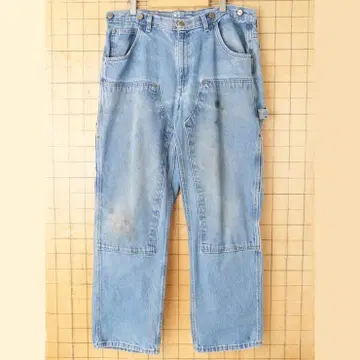 90s00s KEY 더블니 데님 페인터 팬츠 블루 W38 aw101