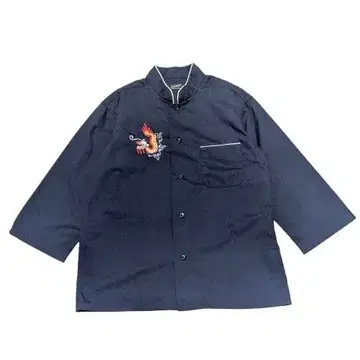 TENDERLOIN 텐더 로인 자수 차이나 셔츠 7부 소매