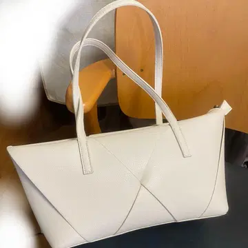 ZARA (자라) 뜨개질 직사각형 백 화이트