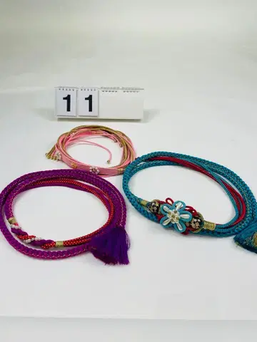 성인식 후리소데용 허리띠 세트 꽃 모티브