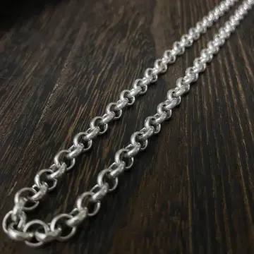 멕시칸 주얼리 실버 925 오링 목걸이 빈티지 슬림