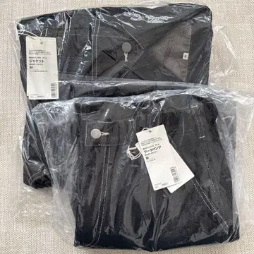 재생 폴리에스테르 데님 자켓 + 워크 팬츠