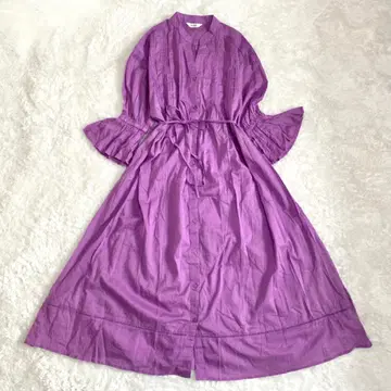 빔즈 인도코튼 보일 가운 원피스 롱 핀턱 개더