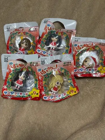 케이온! 산타 피규어 스트랩 5개 세트 유이 리츠 츠무기 아즈사 미오