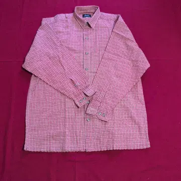 Creeks 빨간색 계열 체크 긴팔 셔츠 L