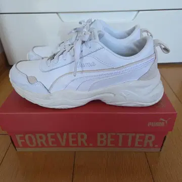 푸마 여성용 스니커즈 시리아 모드 럭스 25cm 화이트 x 베이지