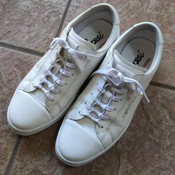 스테파노 로시 화이트 가죽 스니커즈 신발 25cm 25.5cm